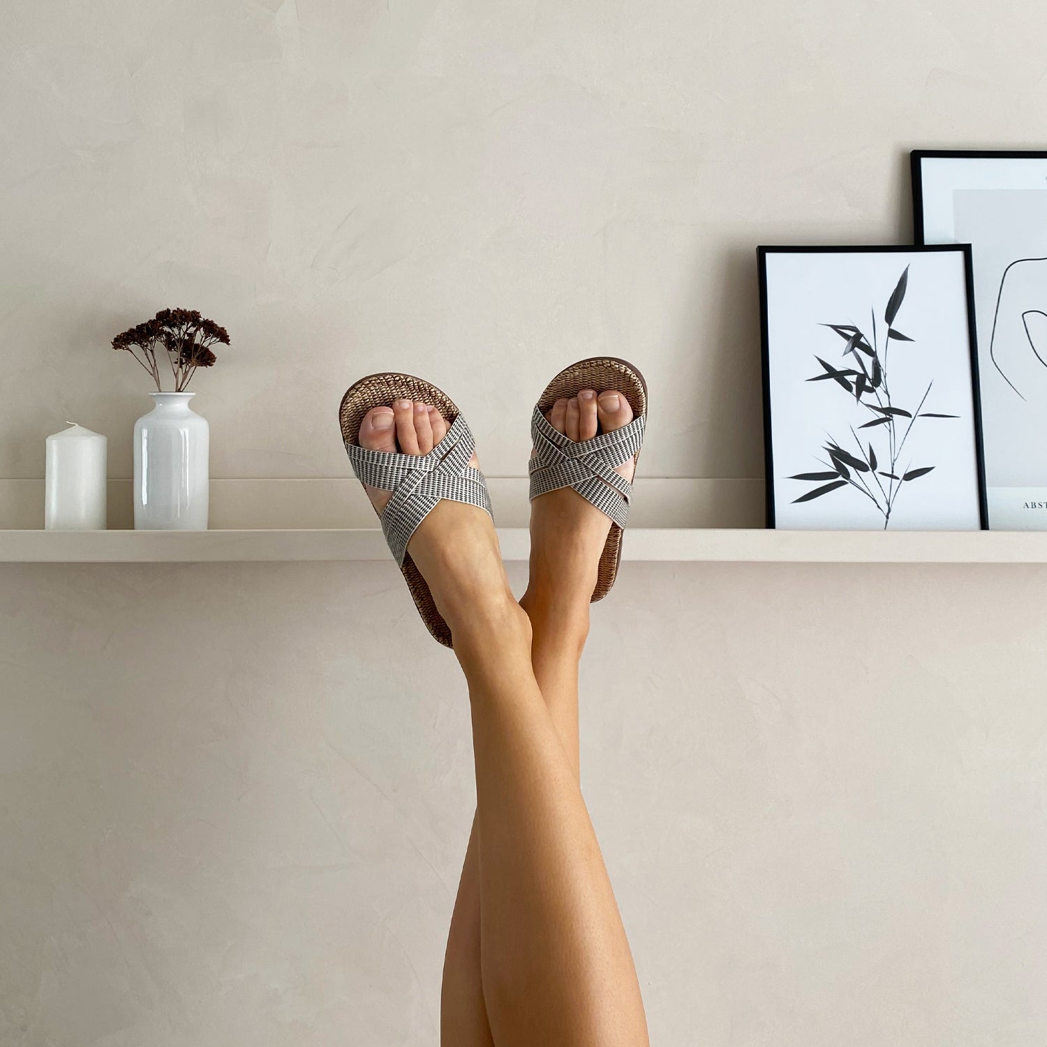 shangies sandals women#1 white stripes