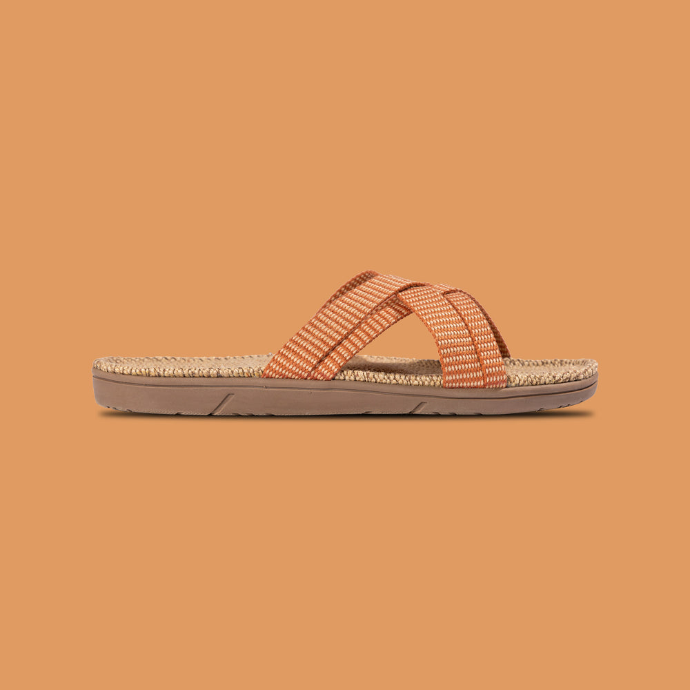 shangies sandals women#1 orange stripes