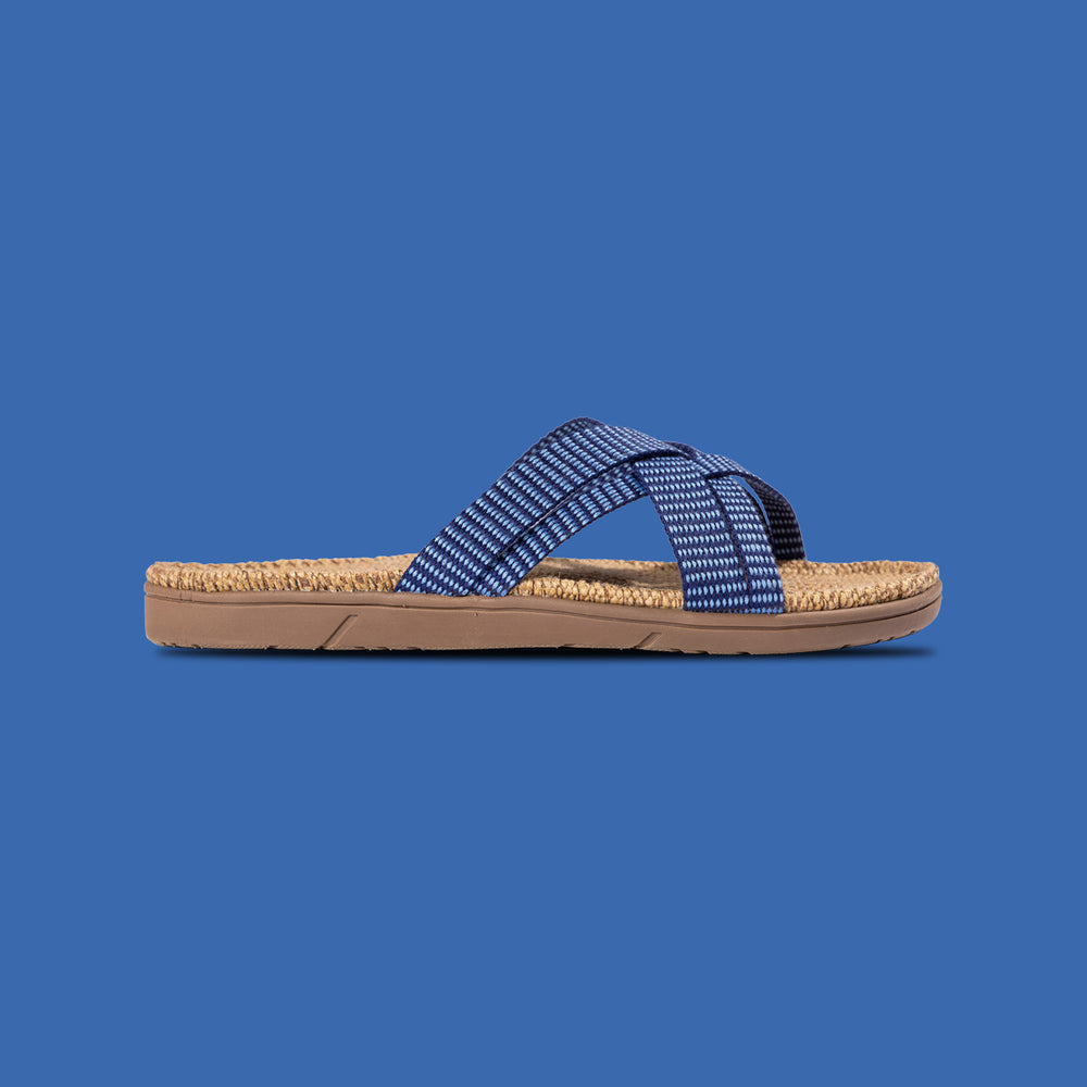 shangies sandals women#1 blue stripes