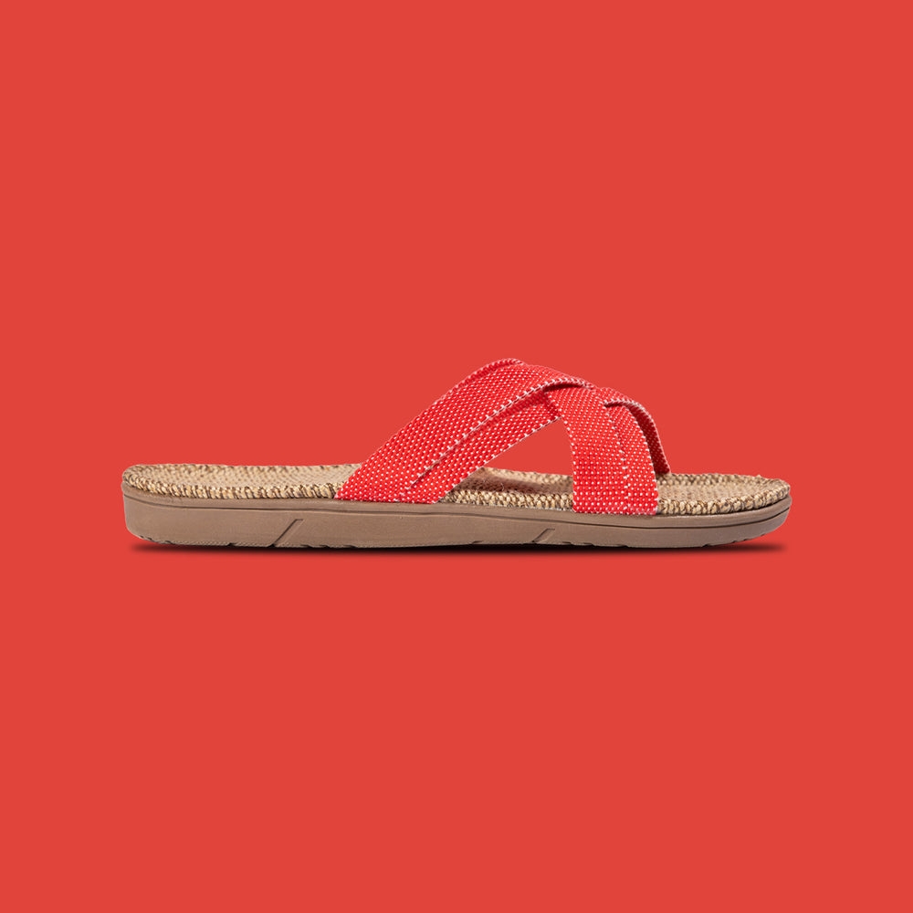 shangies sandals women#1 raspberry red