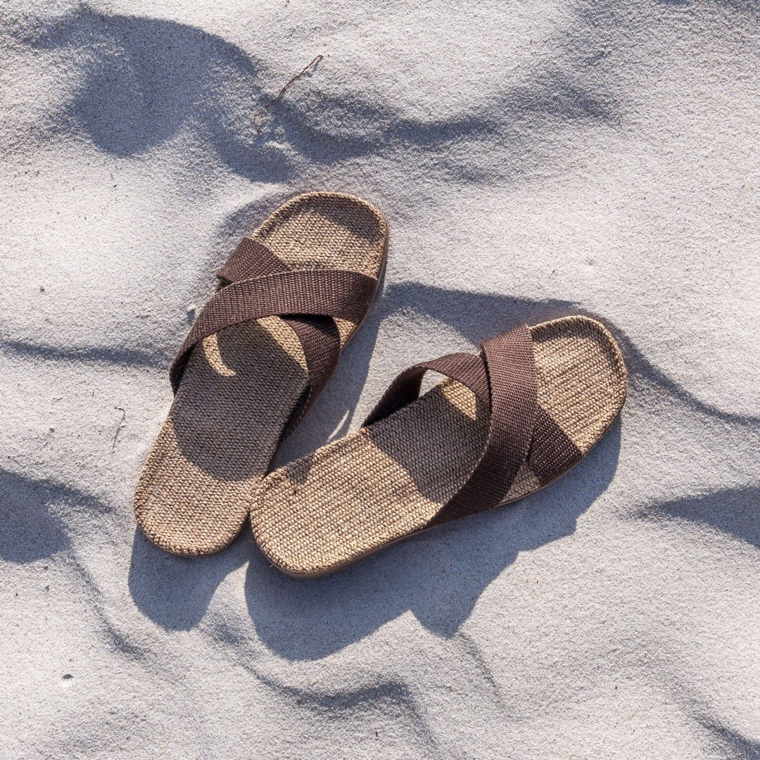 shangies sandals unisex brown coffee